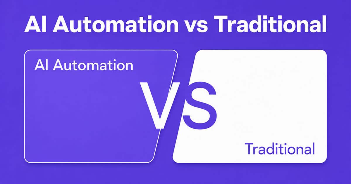 AI Automation Vs Traditional Automation