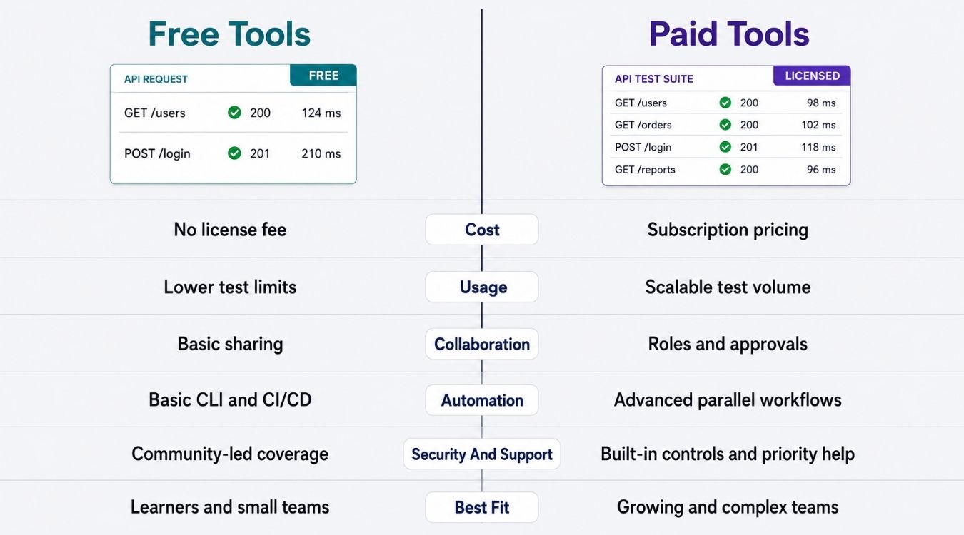Free Vs Paid API Testing Tools