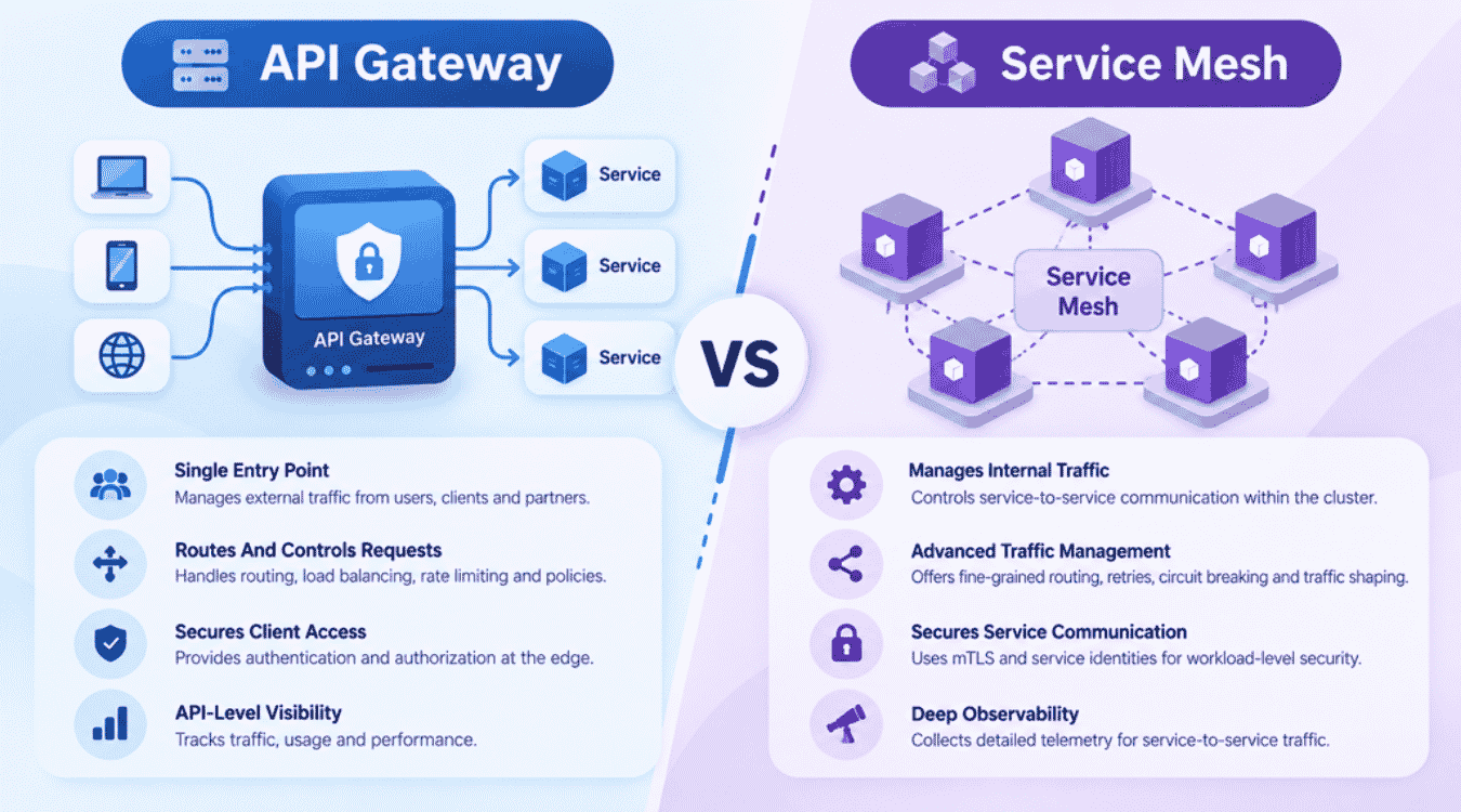 Key Differences Between API Gateway And Service Mesh