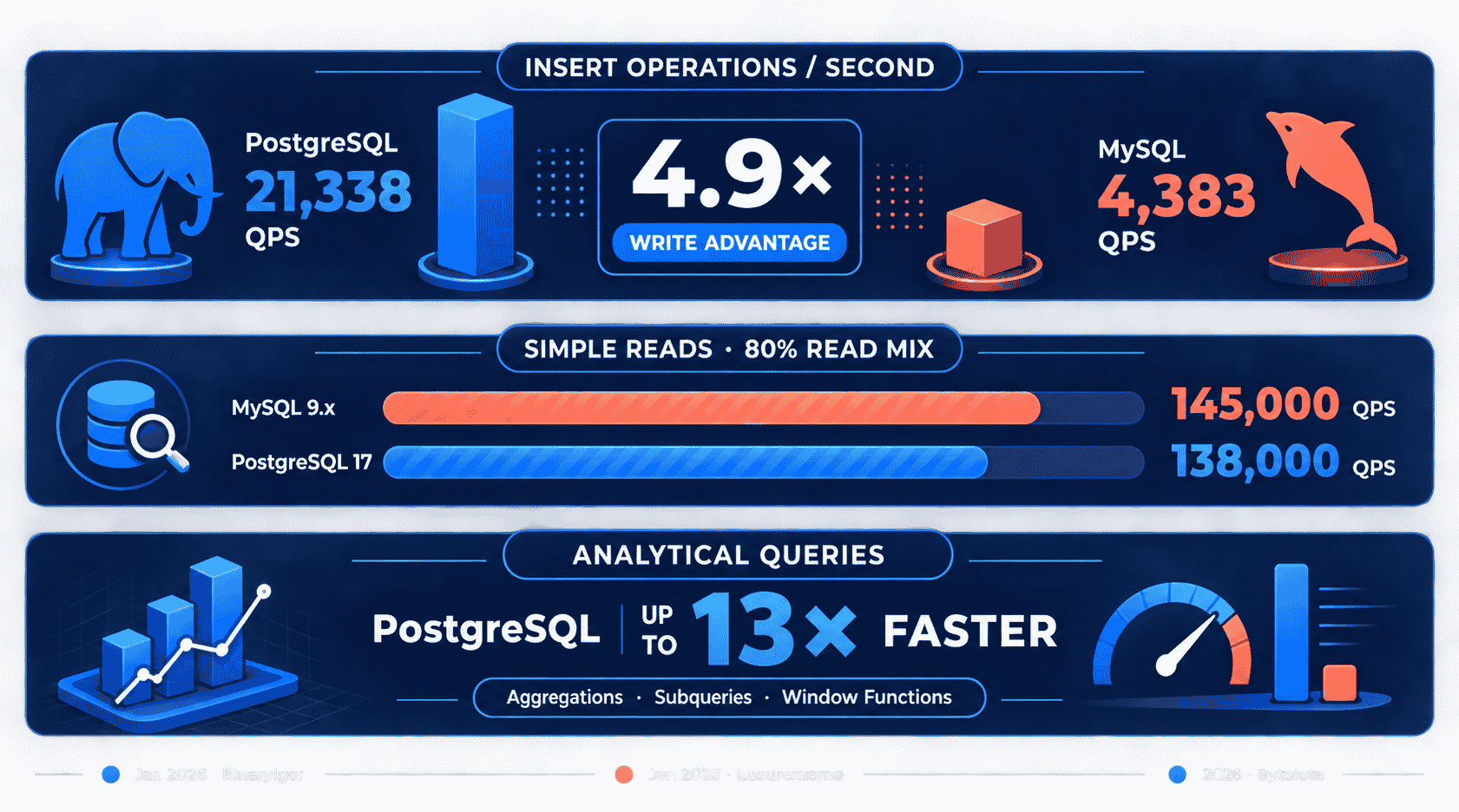 PostgreSQL Vs MySQL Performance Benchmarks For 2026